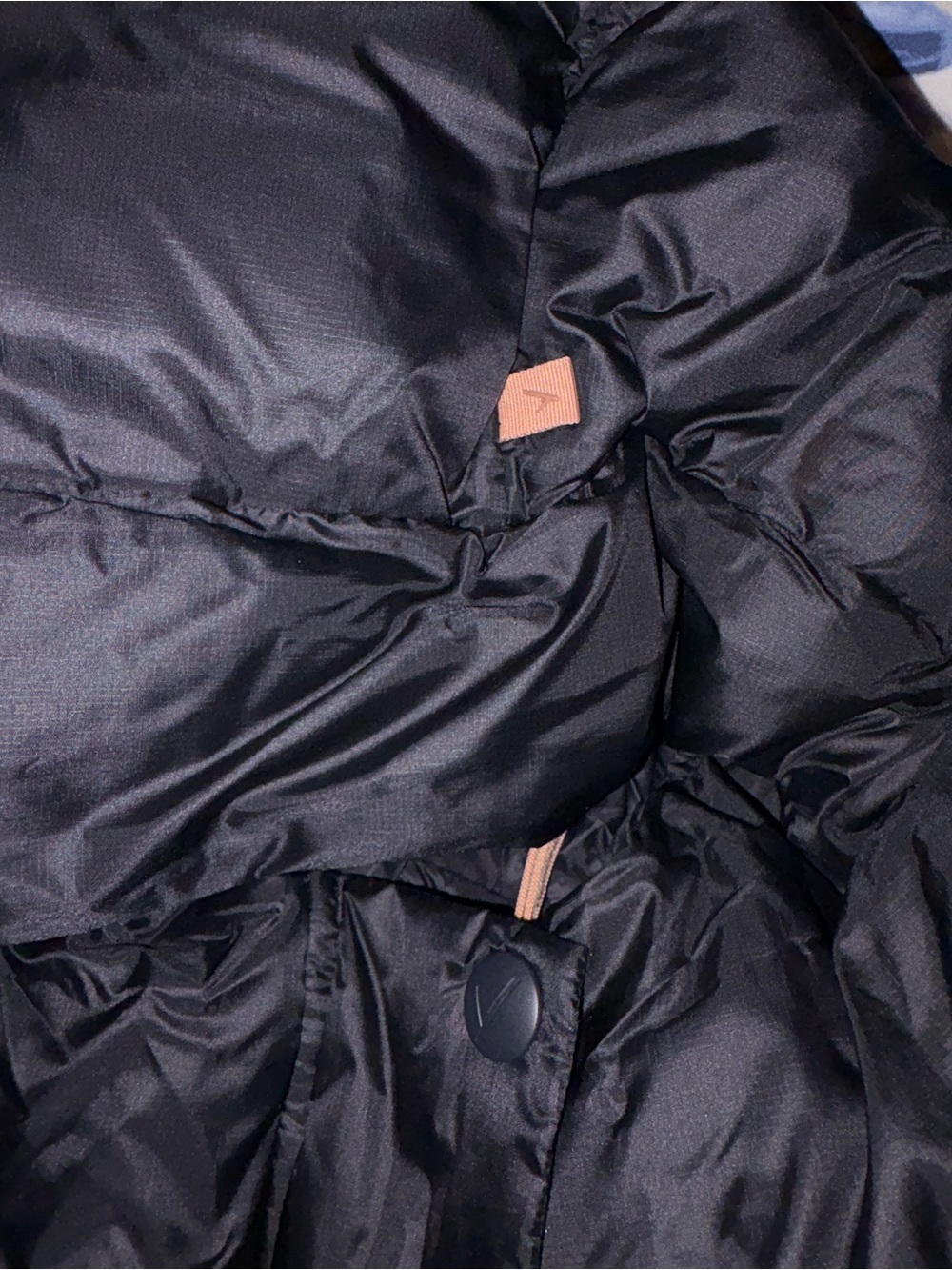 Women's Black Down Ski Jacket with High Hood - Picture 10 of 15